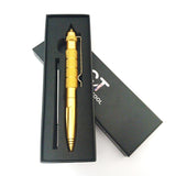 Coeburn Tool Gold Aluminum Tactical Writing Pen w/ Refill & Pocket Clip T3013