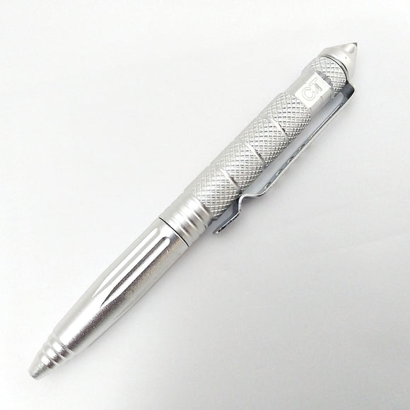 Coeburn Tool Silver Aluminum Tactical Writing Pen w/ Refill & Pocket Clip T3014