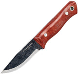 Condor Mini Firewater Red Canvas Micarta 1095HC Fixed Blade Knife w/ Sheath K39813HC