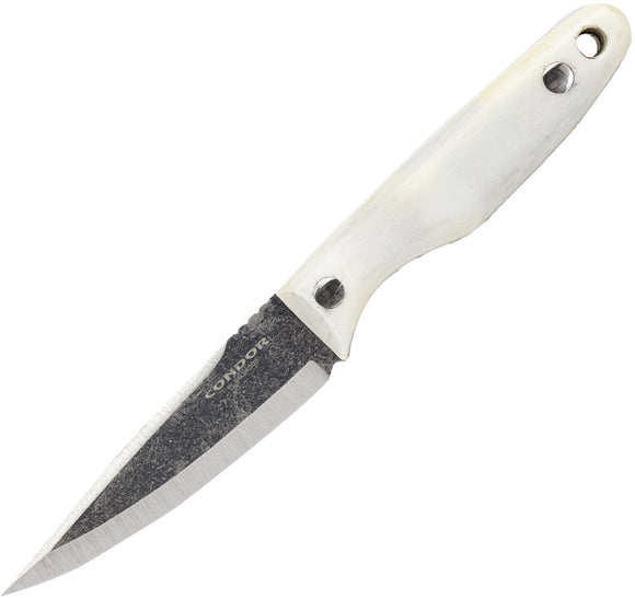 Condor Hawthorn White Micarta 1095 Carbon Steel Fixed Blade Knife 82483HC