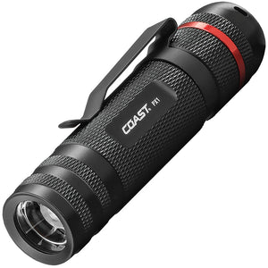 Coast Twist Focus Black & Red Aluminum 4.5" Water Resistant Flashlight 20864