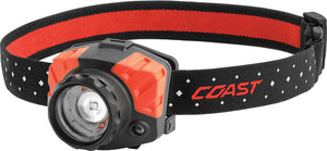 Coast FL85 LED Red & Black 615 Lumens Water Resistant Headlamp 21329