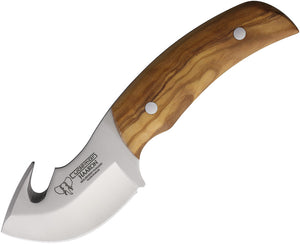 Cudeman Haakon Olive Wood Vanadium Molybdenum Fixed Blade Knife w/ Sheath 137L