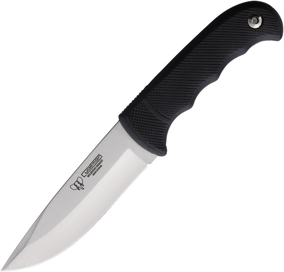 Cudeman Hunter Black Rubber Vanadium Molybdenum Fixed Blade Knife w/ Sheath 147H