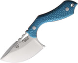 Cudeman Pyrana Blue Juma Bohler N695 Fixed Blade Neck Knife w/ Sheath 184JA