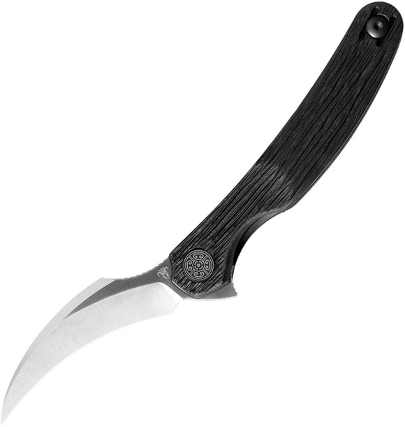 Cavol Mantis C09 Linerlock Black Titanium Folding Elmax Pocket Knife C09DS