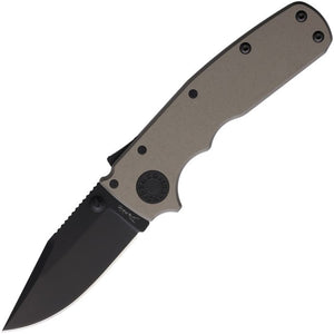 Demko Shark Cub Shark-Lock Artillery Gray Aluminum Folding CPM-20CV Pocket Knife 19230