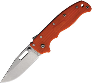 Demko AD 20.5 Shark-Lock Orange Folding AUS-10A Clip Point Pocket Knife AD205F13