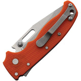 Demko AD 20.5 Shark-Lock Orange Folding AUS-10A Clip Point Pocket Knife AD205F13