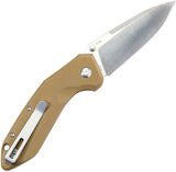 DOTS Gear Hercules LinQ Lock Brown G10 Folding K110 Pocket Knife A104901