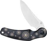 DOTS Gear Grebe Framelock Black Titanium Folding CPM-20CV Pocket Knife A105301