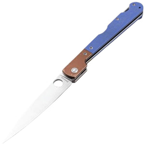 Daggerr Knives Corso Linerlock Blue Micarta Folding VG-10 Pocket Knife 2303MBLS