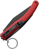 Daggerr Knives Peremen Saigak Ring Lock Red Folding Black 8Cr13MoV Pocket Knife 2403RDBW