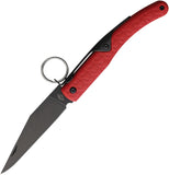 Daggerr Knives Peremen Saigak Ring Lock Red Folding Black 8Cr13MoV Pocket Knife 2403RDBW
