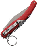 Daggerr Knives Peremen Saigak Ring Lock Red Folding 8Cr13MoV Pocket Knife 2403RDSW