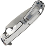 Daggerr Knives Arrow Framelock Gray Stainless Folding VG-10 Serrated Pocket Knife F21FSSSV