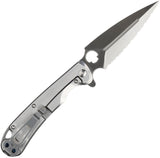 Daggerr Knives Arrow Framelock Gray Stainless Folding VG-10 Serrated Pocket Knife F21FSSSV