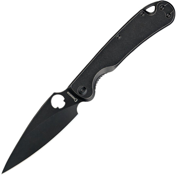 Daggerr Knives Sting Framelock Black Stainless Steel Folding D2 Steel Pocket Knife F22FBBN