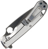 Daggerr Knives Zhalo Framelock Gray Stainless Folding VG-10 Pocket Knife F22FSSV
