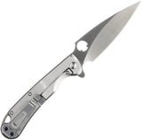 Daggerr Knives Zhalo Framelock Gray Stainless Folding VG-10 Pocket Knife F22FSSV