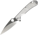 Daggerr Knives Zhalo Framelock Gray Stainless Folding VG-10 Pocket Knife F22FSSV