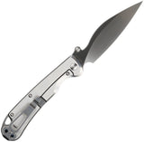 Daggerr Knives Pelican Framelock Gray Stainless Folding VG-10 Pocket Knife F23FSSV