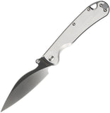 Daggerr Knives Pelican Framelock Gray Stainless Folding VG-10 Pocket Knife F23FSSV
