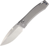 Daggerr Knives Nightmare X-Lock Gray Titanium Folding MagnaCut Pocket Knife F72TSG