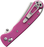 Daggerr Knives Begemot Slim Crossbar Lock Pink G10 Folding VG-10 Pocket Knife FM024SPKS