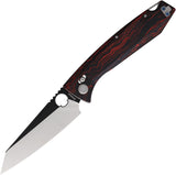 Daggerr Knives Alligator Crossbar Lock Black & Red G10 Folding Two-Tone MagnaCut Knife FM08DBW