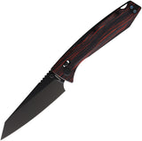 Daggerr Knives Alligator Crossbar Lock Black & Red G10 Folding MagnaCut Knife FM08TBK
