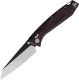 Daggerr Knives Alligator Crossbar Lock Black & Red G10 Folding Two-Tone MagnaCut Knife FM08TBW