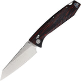 Daggerr Knives Alligator Crossbar Lock Black & Red G10 Folding Satin MagnaCut Knife FM08TST