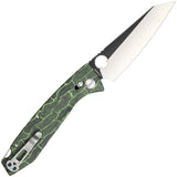 Daggerr Knives Alligator DH Crossbar Lock Green & Black G10 Folding MagnaCut Pocket Knife FM81DGRBW