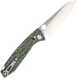 Daggerr Knives Alligator DH Crossbar Lock Green & Black G10 Folding MagnaCut Pocket Knife FM81DGRS