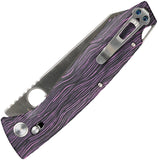 Daggerr Knives Alligator DH Crossbar Lock Purple & Black G10 Folding MagnaCut Pocket Knife FM81DPRS