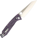 Daggerr Knives Alligator DH Crossbar Lock Purple & Black G10 Folding MagnaCut Pocket Knife FM81DPRS