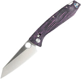 Daggerr Knives Alligator DH Crossbar Lock Purple & Black G10 Folding MagnaCut Pocket Knife FM81DPRS