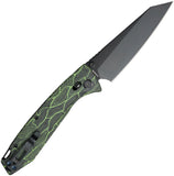 Daggerr Knives Alligator TS Crossbar Lock Green & Black G10 Folding MagnaCut Pocket Knife FM81TGRBK