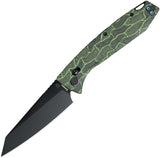 Daggerr Knives Alligator TS Crossbar Lock Green & Black G10 Folding MagnaCut Pocket Knife FM81TGRBK