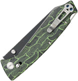 Daggerr Knives Alligator TS Crossbar Lock Green & Black G10 Folding MagnaCut Pocket Knife FM81TGRBW
