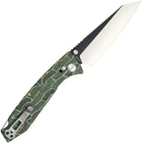 Daggerr Knives Alligator TS Crossbar Lock Green & Black G10 Folding MagnaCut Pocket Knife FM81TGRBW
