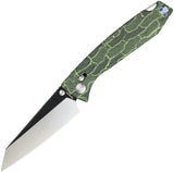 Daggerr Knives Alligator TS Crossbar Lock Green & Black G10 Folding MagnaCut Pocket Knife FM81TGRBW