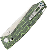 Daggerr Knives Alligator TS Crossbar Lock Green & Black G10 Folding MagnaCut Pocket Knife FM81TGRS