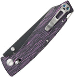 Daggerr Knives Alligator TS Crossbar Lock Purple & Black G10 Folding MagnaCut Pocket Knife FM81TPRBW