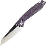 Daggerr Knives Alligator TS Crossbar Lock Purple & Black G10 Folding MagnaCut Pocket Knife FM81TPRBW