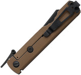 Daggerr Knives Higonokami Framelock Brown Steel Folding Black VG-10 Pocket Knife HGBRBW