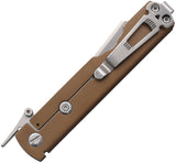 Daggerr Knives Higonokami Framelock Brown Steel Folding VG-10 Pocket Knife HGBRSW