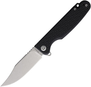 Daggerr Knives Leprechaun Linerlock Black FRN Folding 8Cr14MoV Pocket Knife LPMBKSW