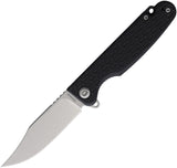 Daggerr Knives Leprechaun Linerlock Black FRN Folding 8Cr14MoV Pocket Knife LPMBKSW